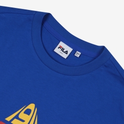 Fila Linea Italia Triangle Logo Férfi Rövid Ujjú Póló Kék | HU-52014